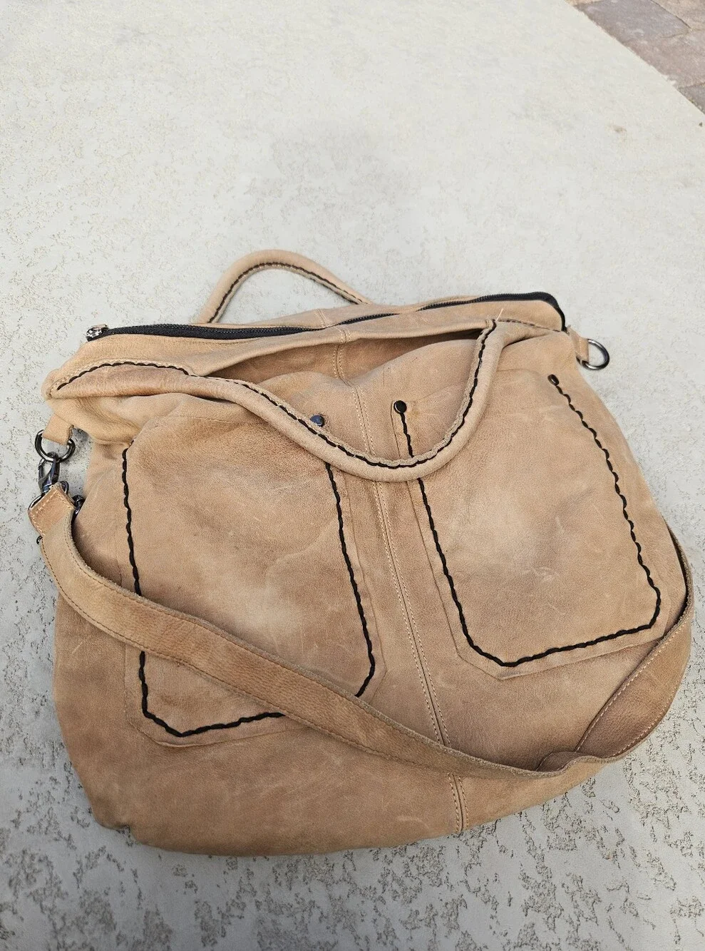 Vintage Italian Leather Boho Bag